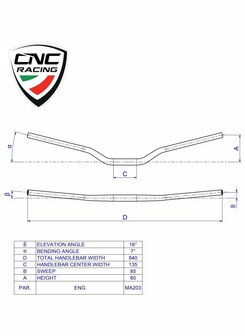 CNC Racing Stuur 22mm CNC Racing voor Ducati