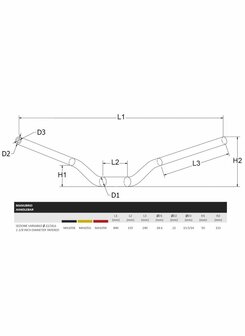 CNC Racing Fatbar stuur 22-29mm universeel CNC Racing voor Ducati
