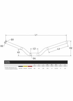 CNC Racing Fatbar stuur 22-29mm universeel CNC Racing voor Ducati