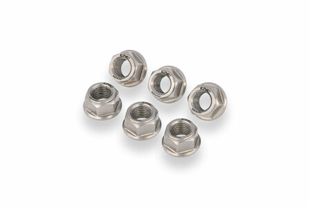 CNC Racing Achtertandwiel moerenset (6 st.) titanium voor Ducati
