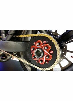 CNC Racing Achtertandwieldrager Bicolore 6-bouts (grote achteras) voor Ducati