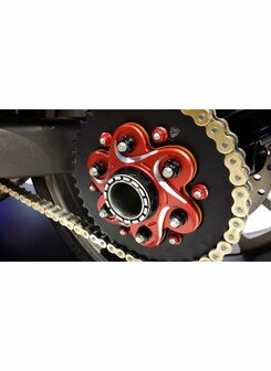 CNC Racing Achtertandwieldrager Bicolore 6-bouts (grote achteras) voor Ducati