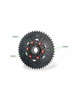 CNC Racing Achtertandwieldrager voor Ducati