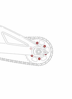 CNC Racing Achtertandwiel moerenset CNC Racing voor Ducati