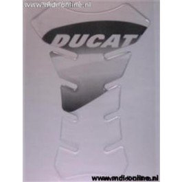 Tankpad transparant met Ducati logo zwart for Ducati 