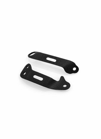 CNC Racing Kroonplaatkit zwart met carbon steuntjes voor Ducati