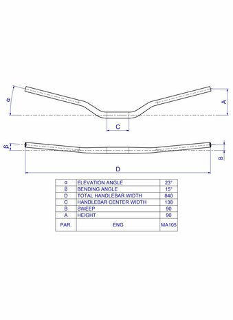 CNC Racing Fatbar stuur 22-29mm universeel CNC Racing voor Ducati