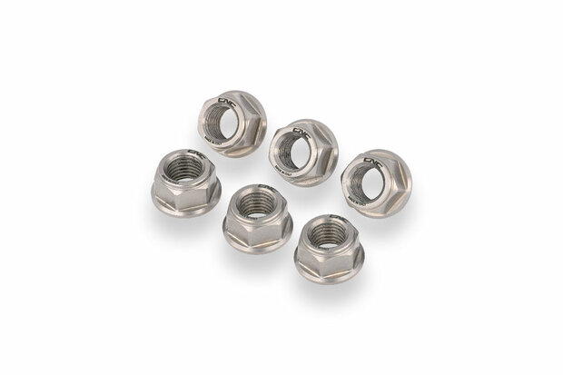 CNC Racing Achtertandwiel moerenset (6 st.) titanium voor Ducati