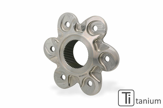 CNC Racing Titanium Achtertandwieldrager 6-bouts (grote achteras) voor Ducati