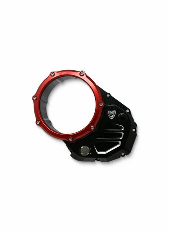 CNC Racing Transparant Koppelingsdeksel ('open koppeling') Zwart-Zwart voor Ducati