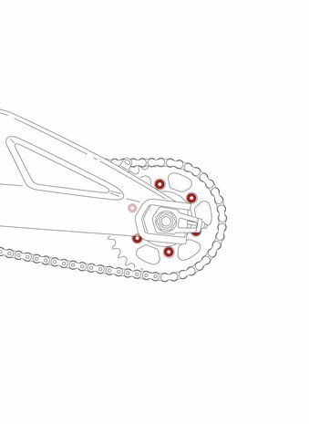 CNC Racing Achtertandwiel moerenset CNC Racing voor Ducati
