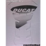 Tankpad transparant met Ducati logo zwart for Ducati